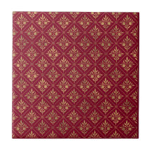 Golden Elegance – Bordeaux Red & Gold Botanical
