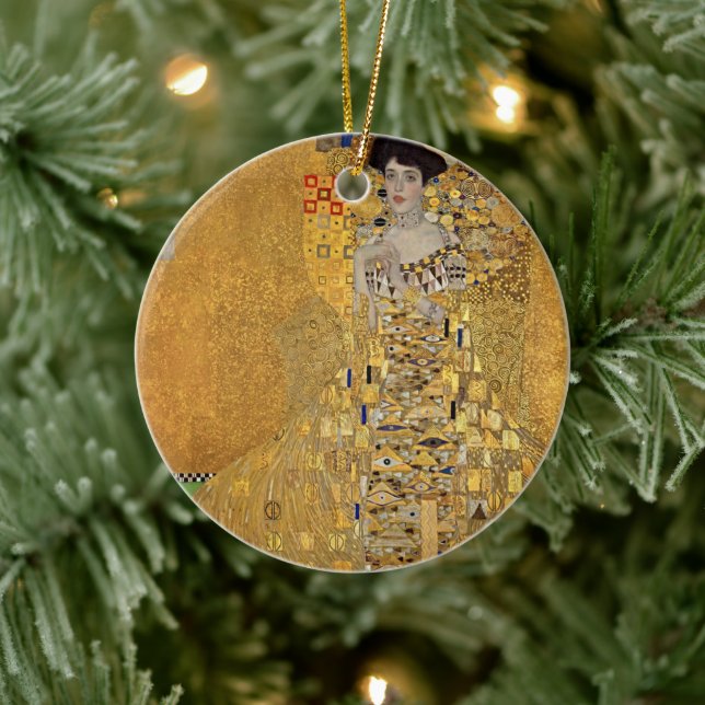 Golden Elegance: Gustav Klimt's Masterpiece Ceramic Ornament (Tree)