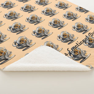 "Golden Elegance Unfolds" Sherpa Blanket