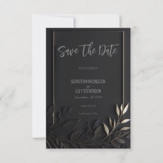 Golden Elegance Wedding Enregistrer La Carte Date