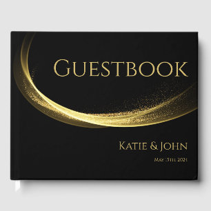 Golden Elegance-Wedding- Guest Book