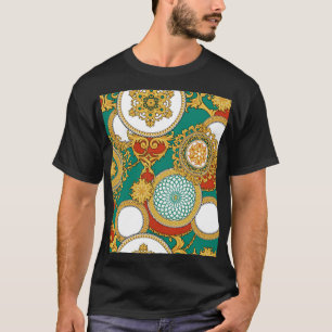 Golden Elegant Arabesque Background T-Shirt