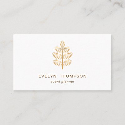 Golden Elegant Chic Botanical Tropical Branch