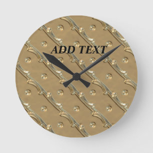 Golden elegant design round clock