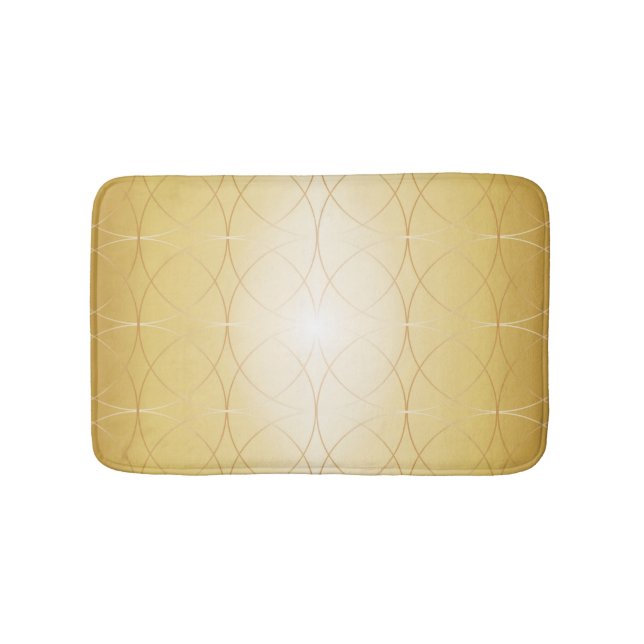 Golden elegant modern bath mat (Front)