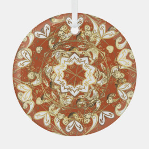 Golden elements: vintage seamless pattern. glass ornament