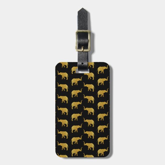 Golden Elephants Bag Tag