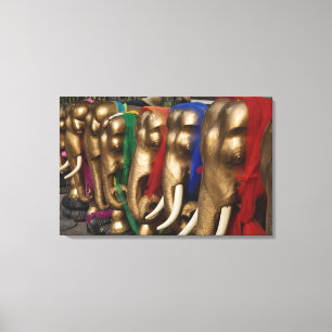 Golden Elephants Canvas Print
