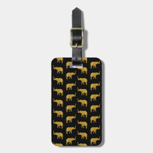 Golden Elephants Luggage Tag