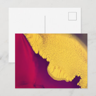 Golden Ember Abstract Postcard