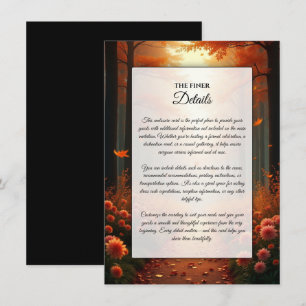 Golden Ember Autumn Woodland Stroll Invitation