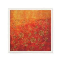 Golden Ember Floral Batik
