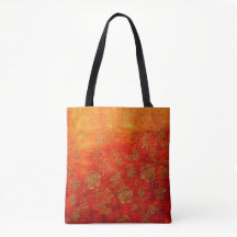 Golden Ember Floral Batik