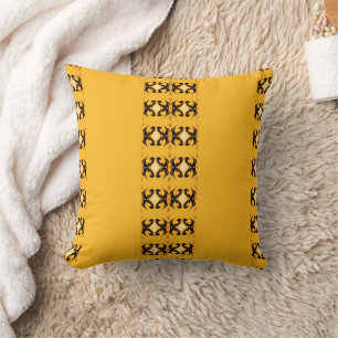 Golden Ember Throw Pillow