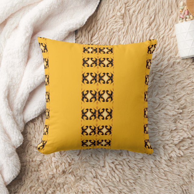 Golden Ember Throw Pillow (Blanket)