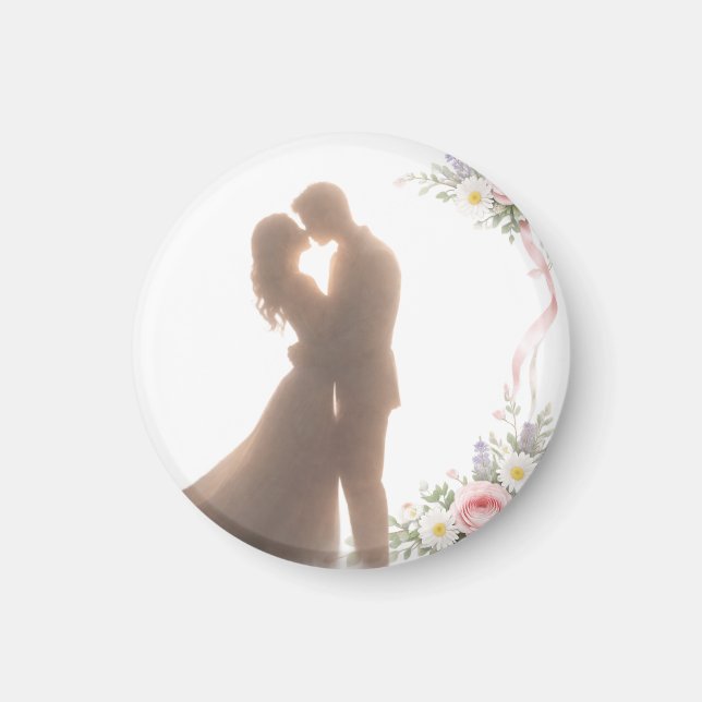 Golden Embrace at Sunset -  Romantic Magnet (Front)