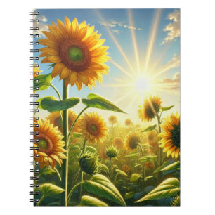 Golden Embrace Sunflower  Notebook