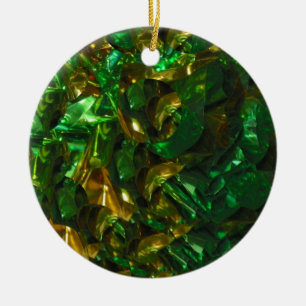 Golden Emerald Circle Ornament