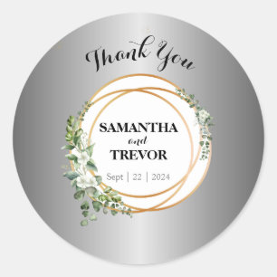Golden Enchantment: Personalized Botanical Sticker
