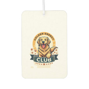 Golden Energy Club Golden Retriever Vintage Dog Lo Air Freshener