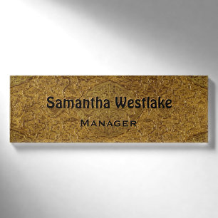 Golden "Engraved" Name Tag