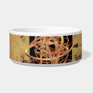 Golden Entanglement Ceramic Pet Bowl