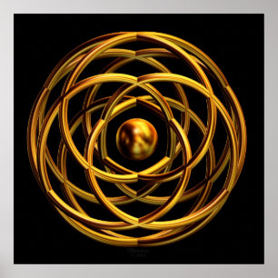 'Golden Entwined Desires' Poster