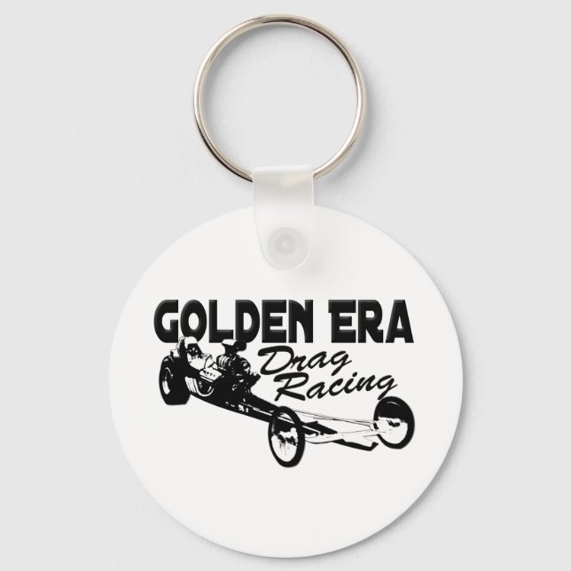 Golden Era Drag Racing Slingshot Dragster Keychain (Front)