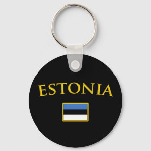 Golden Estonia Keychain