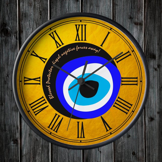 Golden Evil Eye Talisman & Arabic Amulet / Greek Round Clock (Creator Uploaded)