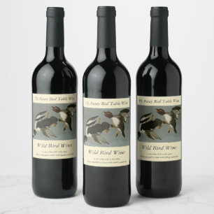 Golden-Eye Duck - from Audubon's Birds of America Wine Label