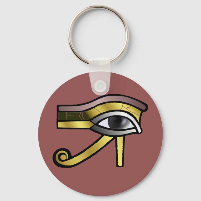 Golden Eye of Horus Key Ring (Front)
