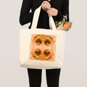 Golden Eyes Large Tote Bag