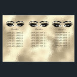 Golden Eyes Makeup Eyes Lashes DL 3 Leaflet Flyer<br><div class="desc">florenceK design</div>