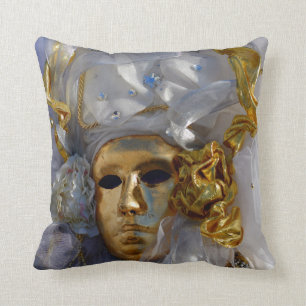 Golden Face Throw Pillow