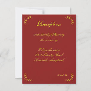 Golden Fairy Tale Reception Card