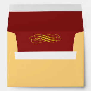 Golden Fairy Tale Wedding Invitation Envelope