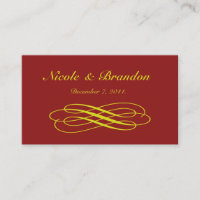 Golden Fairy Tale Wedding Website Card