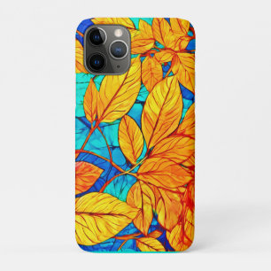 Golden Fall Foliage: Bright Leaves Painting iPhone 11 Pro Case