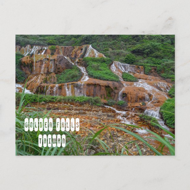 Golden Falls in Taiwan Postcard (Front)