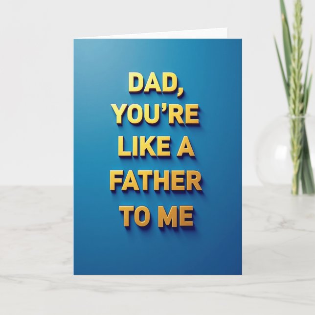 Golden Fathers Day Quote Card (Front)