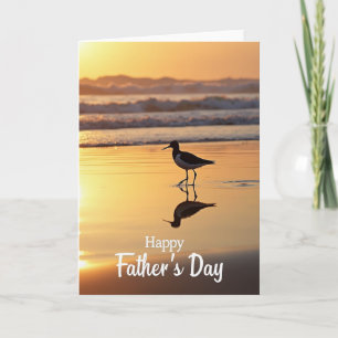Golden Fathers Day Shorebird Card