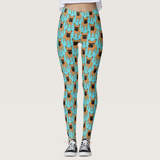 Golden Fawn Frenchie Leggings (Front)