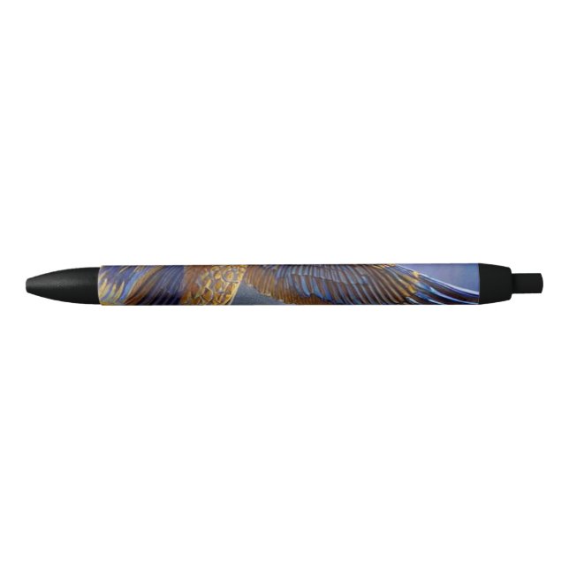 Golden Feather- Black Ink Pen (Front)