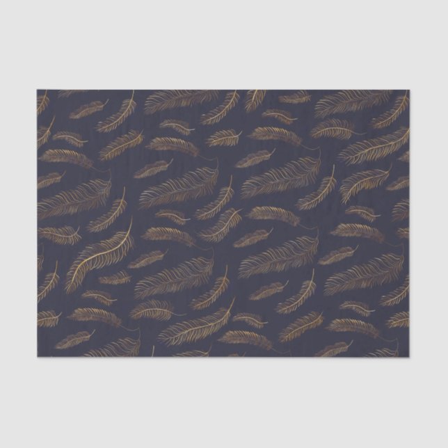 Golden Feather Printed Tissue Paper (Front)