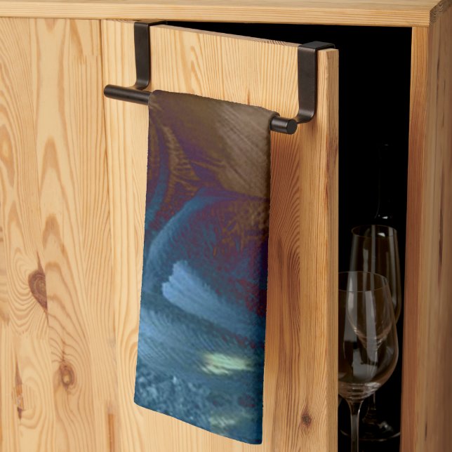 Golden Feathers Kitchen Towel (Thirds Fold)