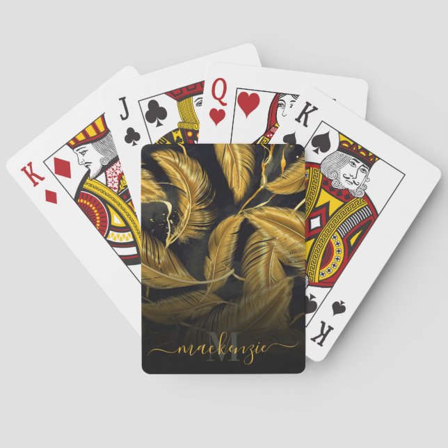 Golden Feathers Playing Cards (Back)