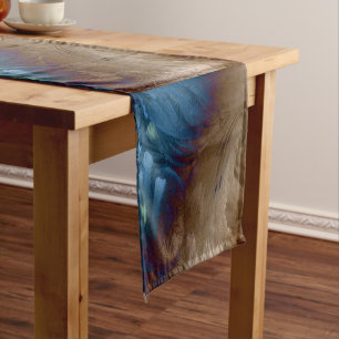 Golden Feathers Short Table Runner