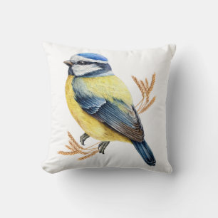 Golden Feathers Throw Pillow