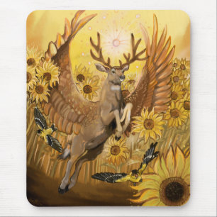 Golden Feilds Mule Deer Mouse Pad